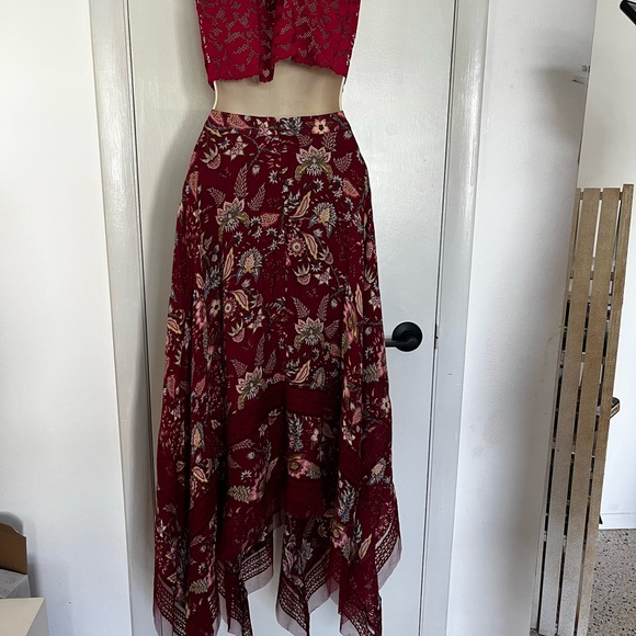 BCBGMaxAzria Dresses & Skirts - SOLD Bcbg MAX  Sz M asymmetrical Maxi floral Skirt